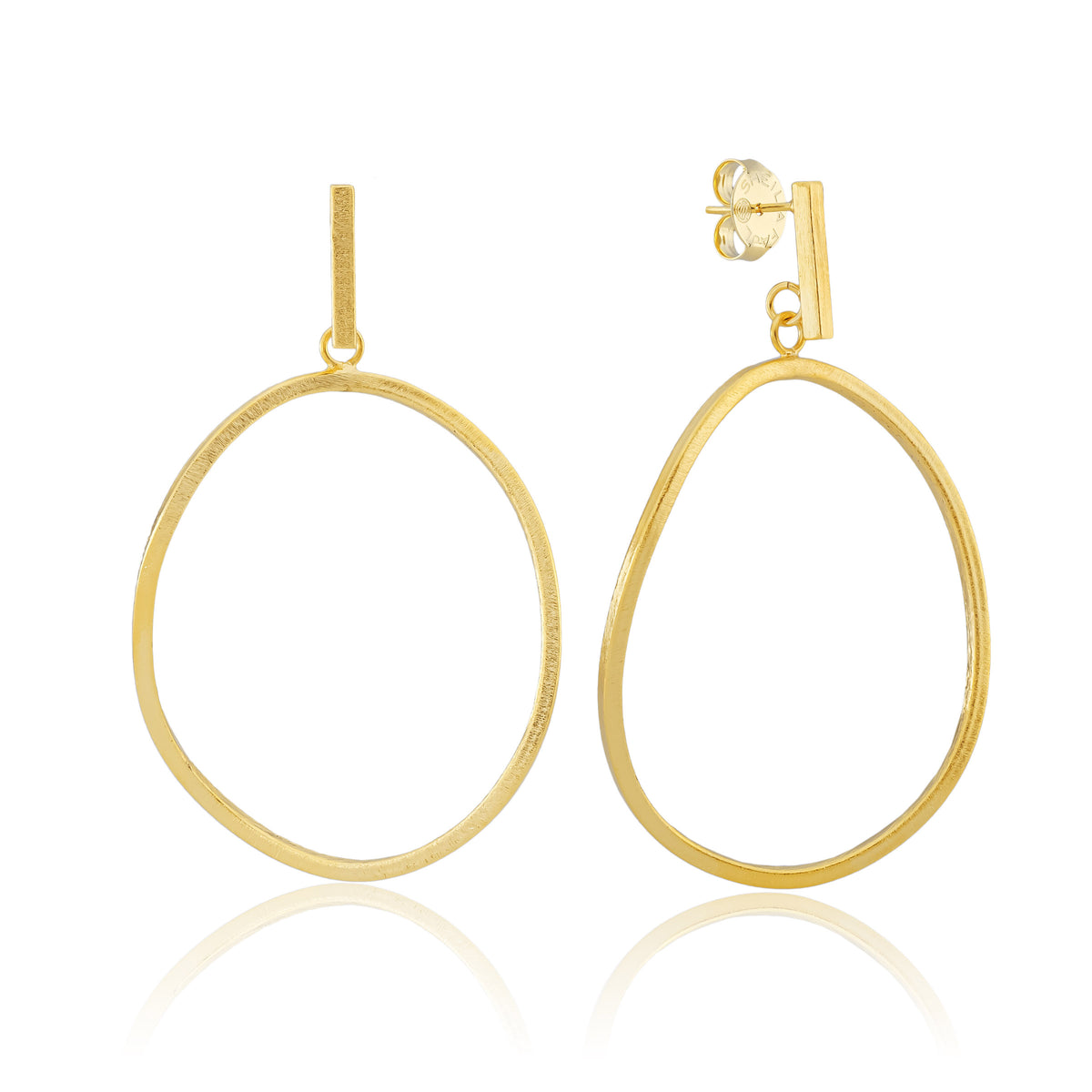 Twisted Oval Hoop Earrings