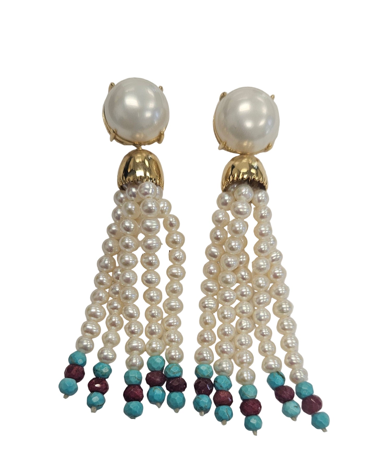 Pearl Tassel Earrings *C-4-NE*
