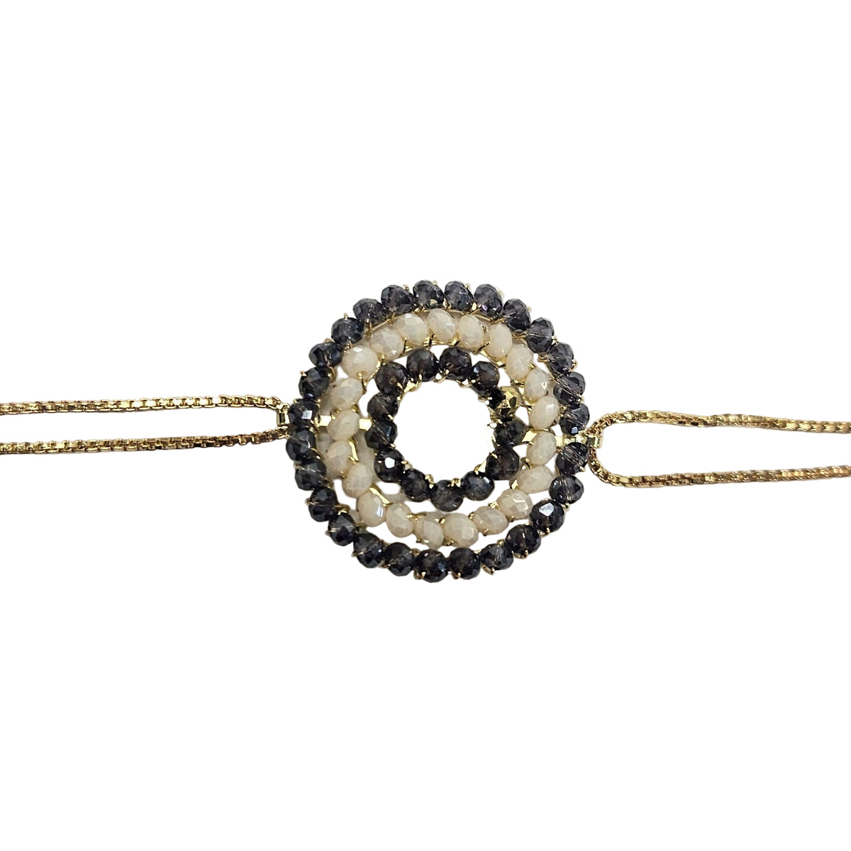 Beaded Crystal Circle Bracelet