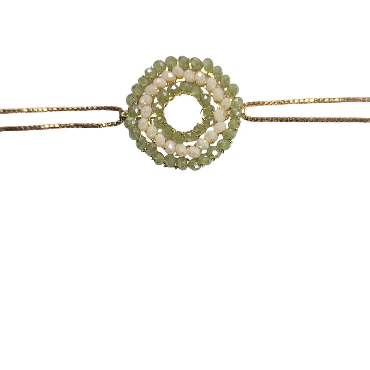 Beaded Crystal Circle Bracelet
