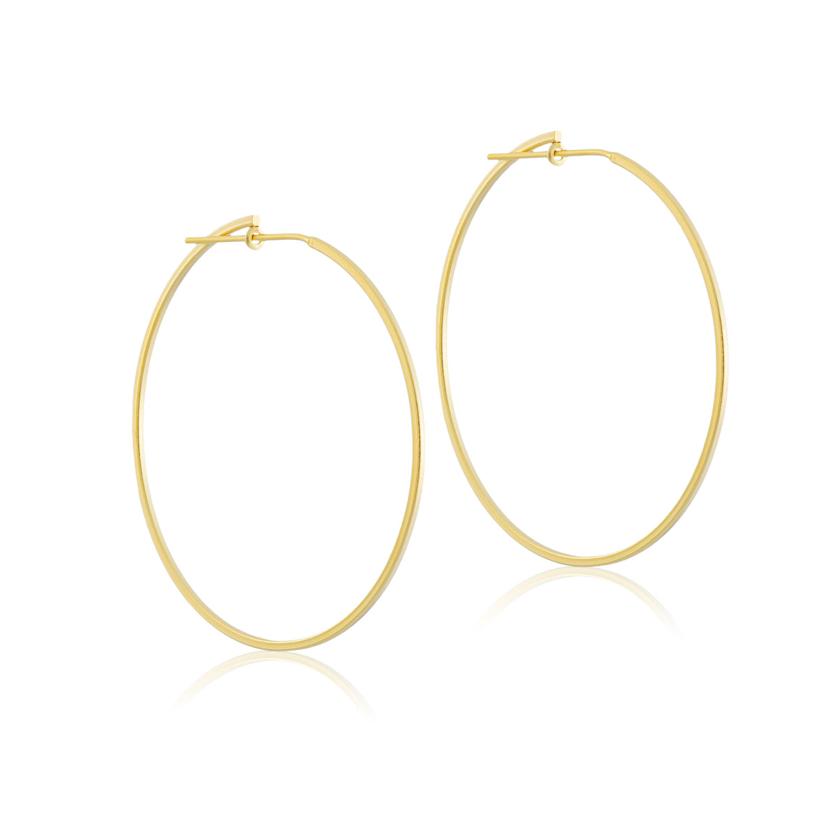 Thin Flat Eternity Hoops