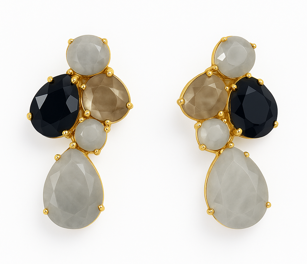 Five Stone Cats Eye Earrings