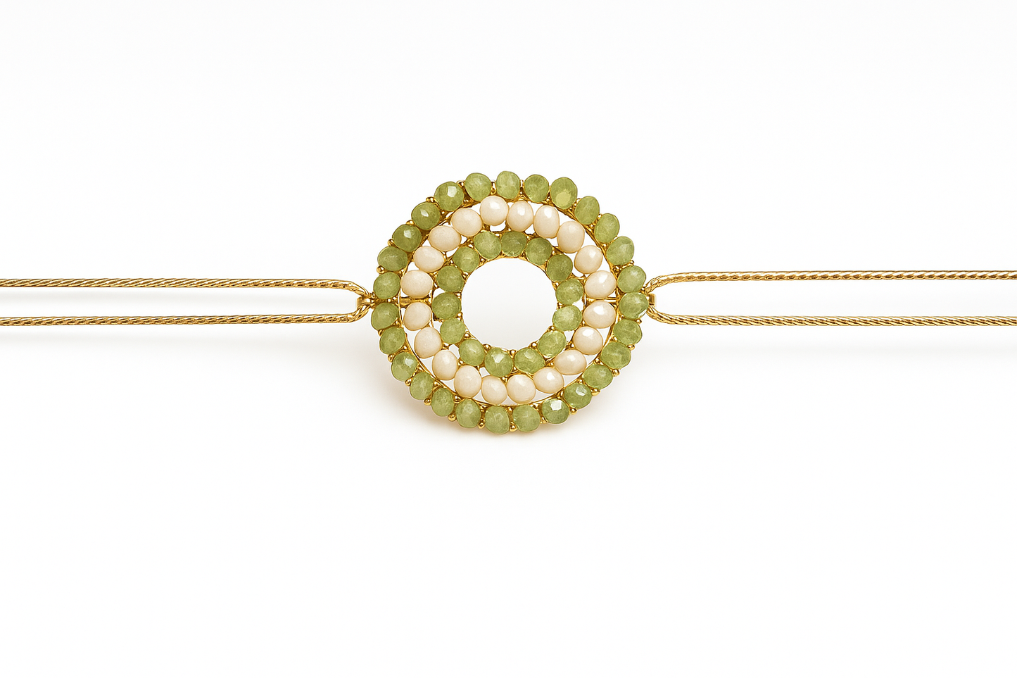 Beaded Crystal Circle Bracelet