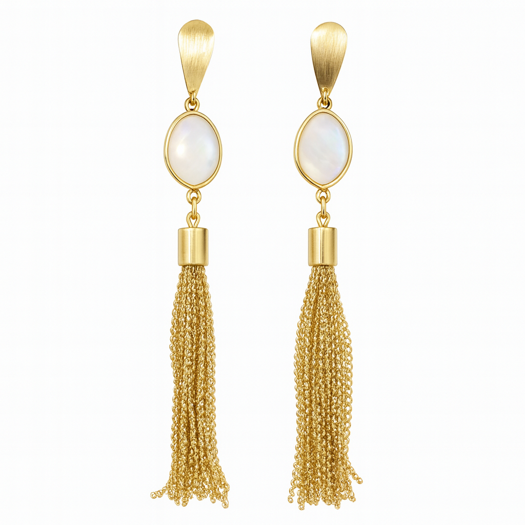 White Freeform Bezel Set Stone