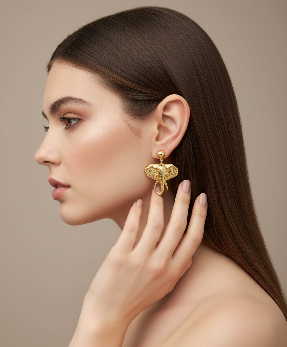 Liam the Elephant Earrings on Post