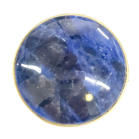 Blue Agate Round Pin