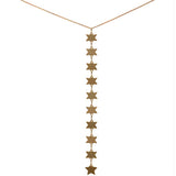 Champagne Rigel Star Lariat Necklace