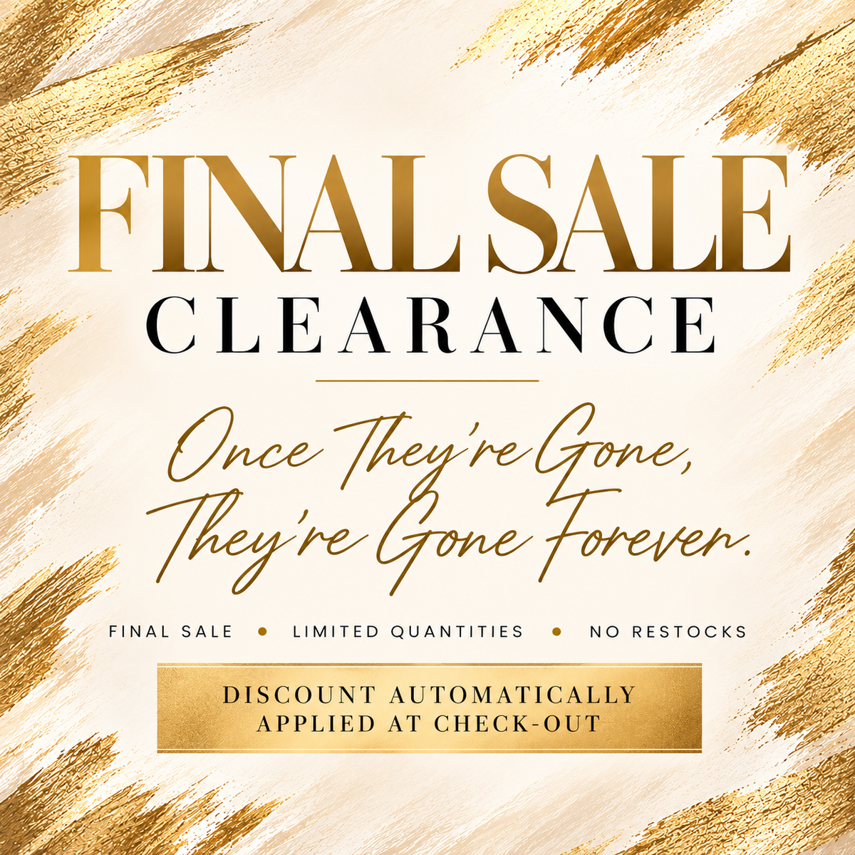 FINAL SALE CLEARANCE