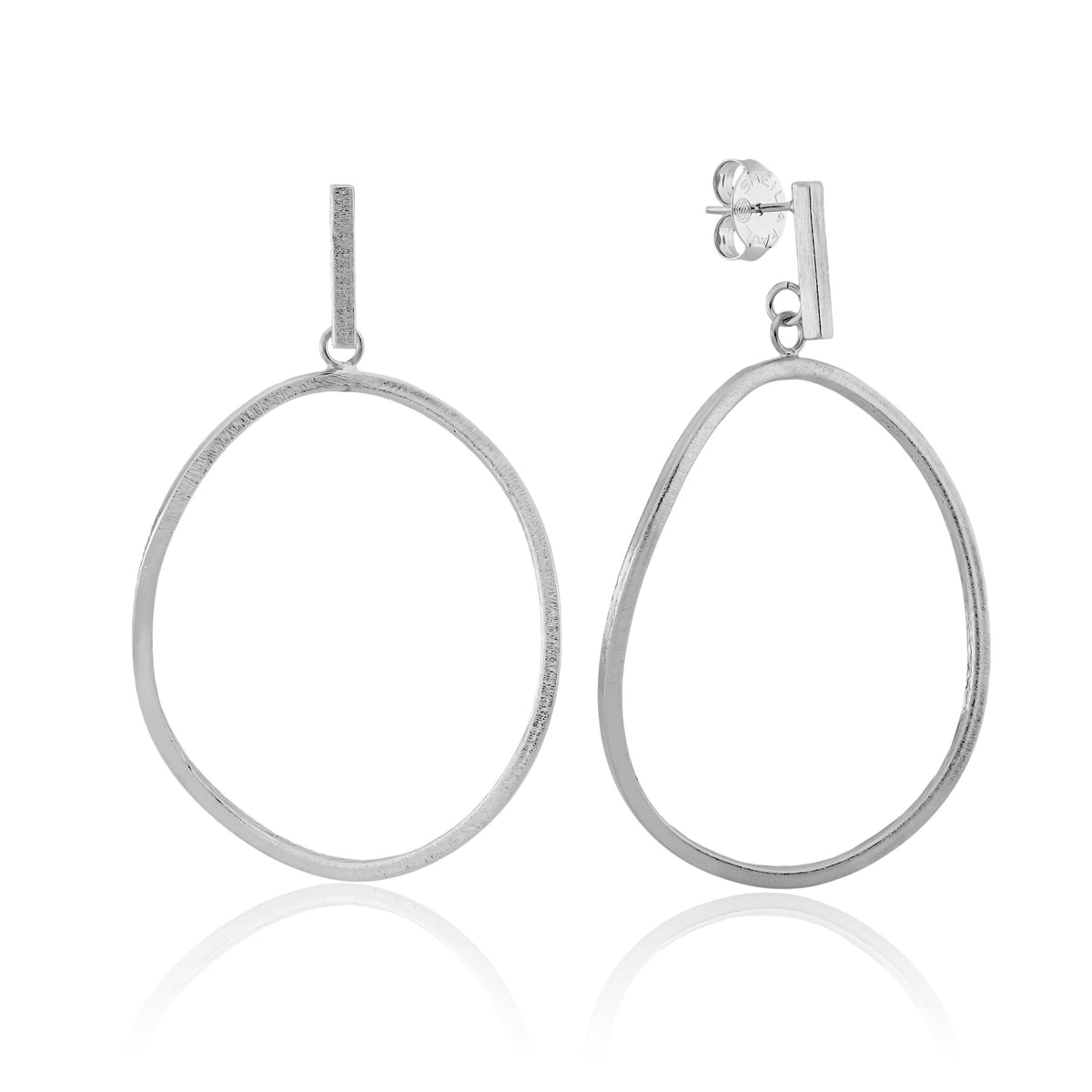 Intertwined Oval Hoop Earrings in Sterling Silver Intertwined Oval Hoop Earrings in Sterling Silver