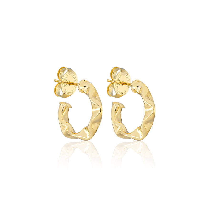 Sheila Fajl Shiny Large Wrinkled Hoops main image 1