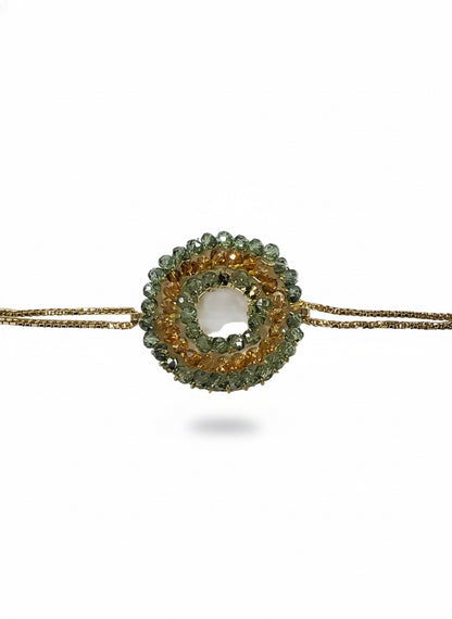 Beaded Crystal Circle Bracelet