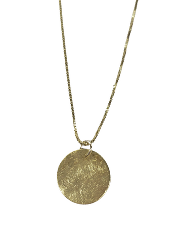 Small Disc Charm Necklace