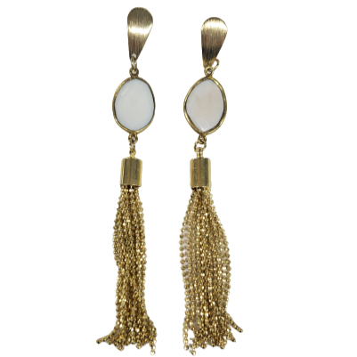 White Freeform Bezel Set Stone