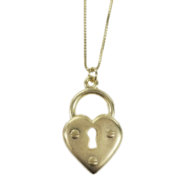 Heart Lock Charm Necklace