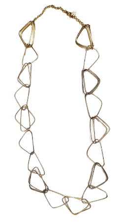 Bronze Triangle Link Necklace