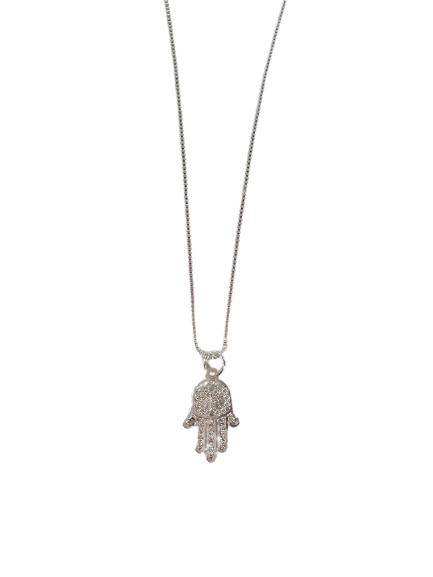 CZ Hamsa Necklace
