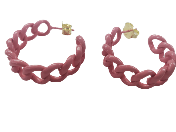 Painted Petite Chain Hoops