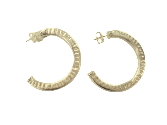 Hammered Chantal Hoops