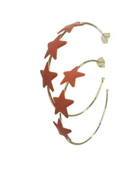 Resin Silvina Star Hoops