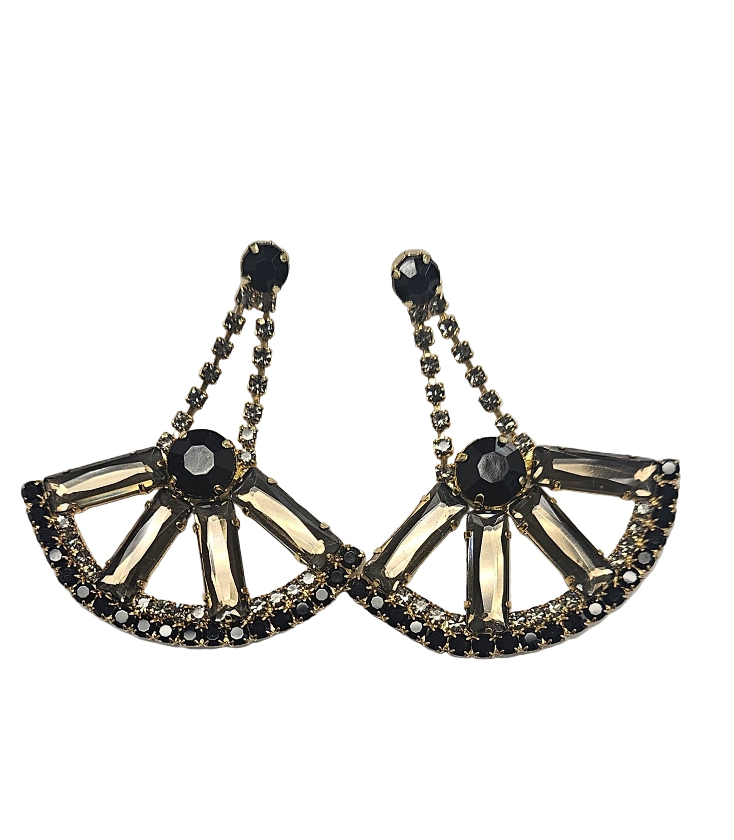 Multicolored Stone Chandelier Earrings