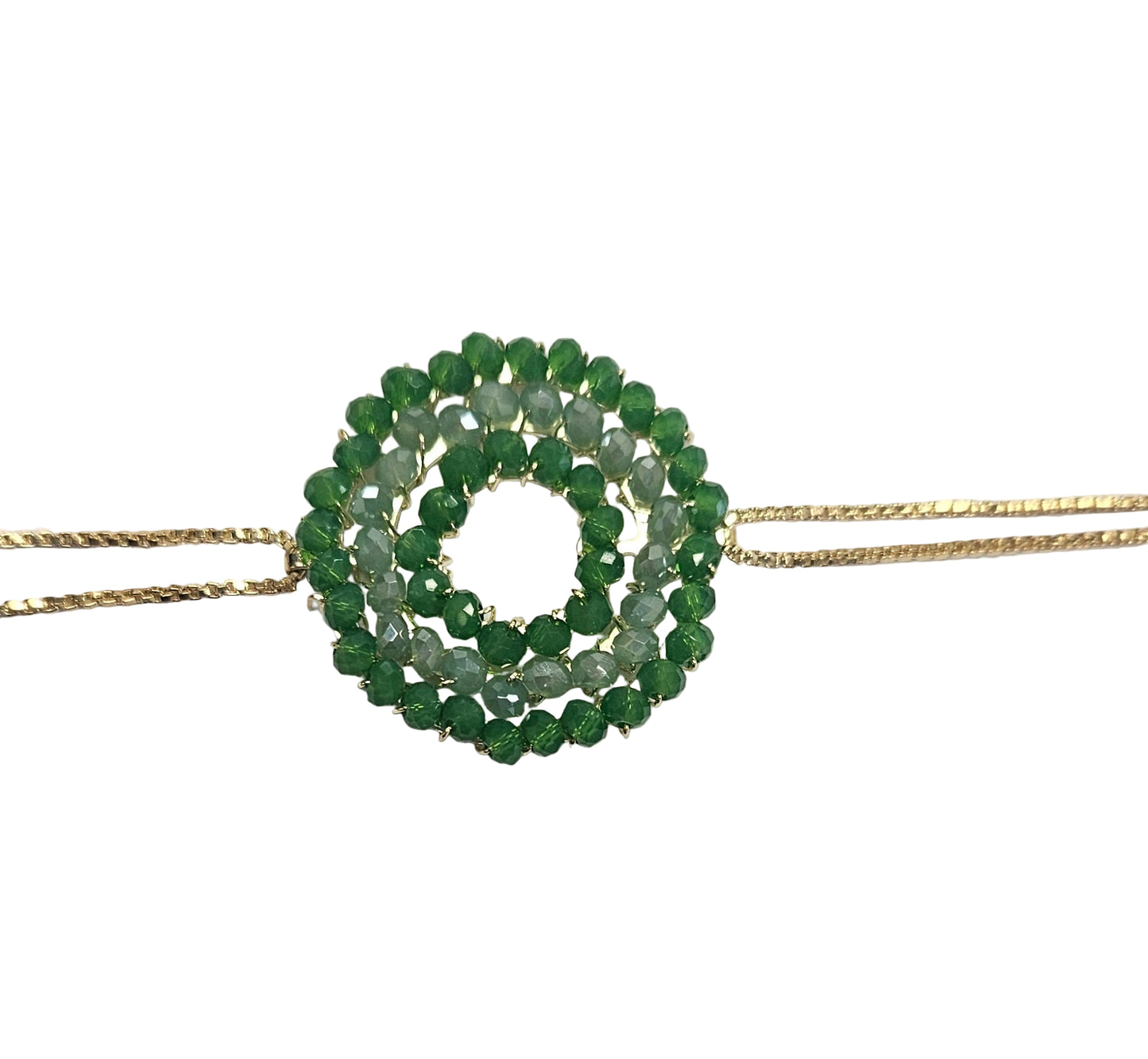 Beaded Crystal Circle Bracelet