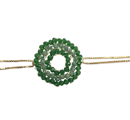 Beaded Crystal Circle Bracelet