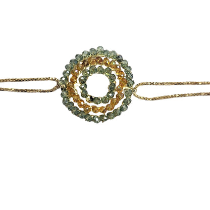 Beaded Crystal Circle Bracelet