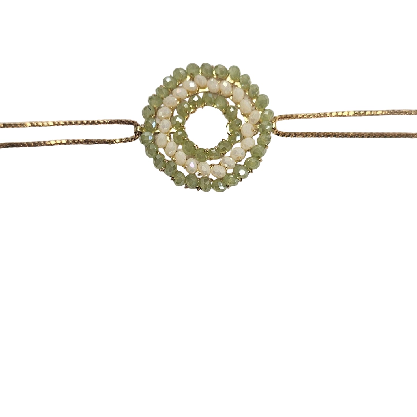 Beaded Crystal Circle Bracelet