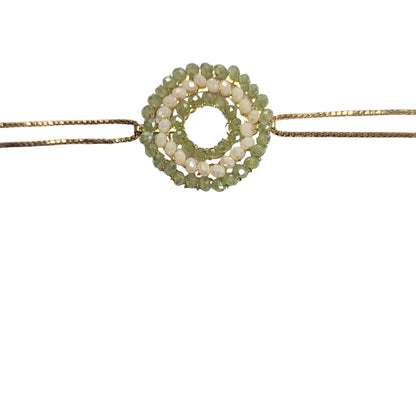 Beaded Crystal Circle Bracelet