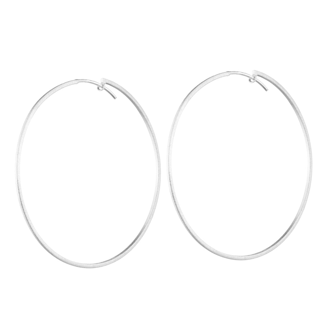 Thin Flat Eternity Hoops