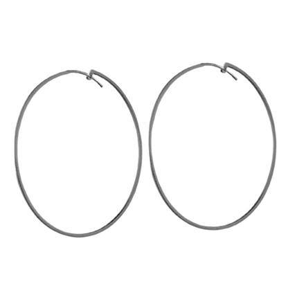 Thin Flat Eternity Hoops