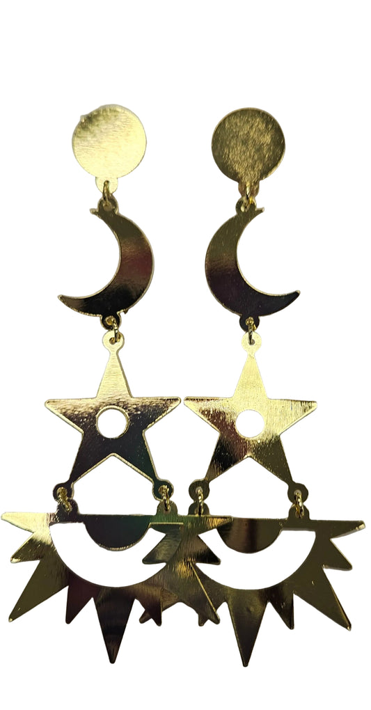 Sun Moon Stars Earrings