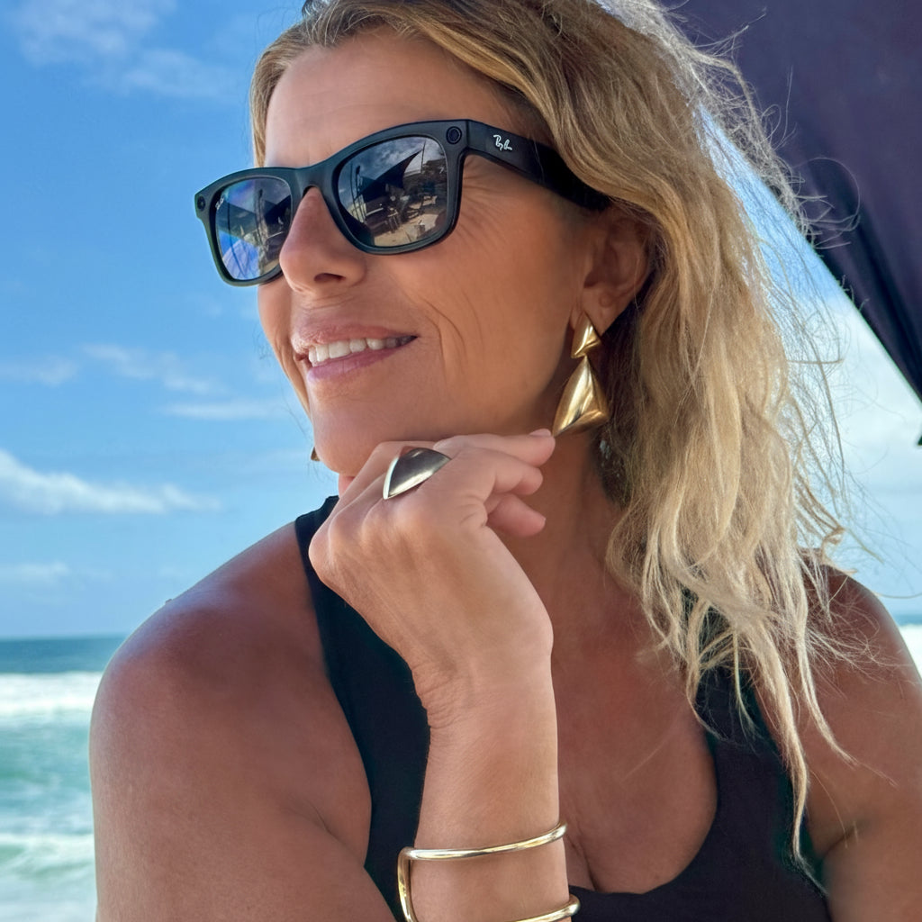 Double Golden Angles Earrings