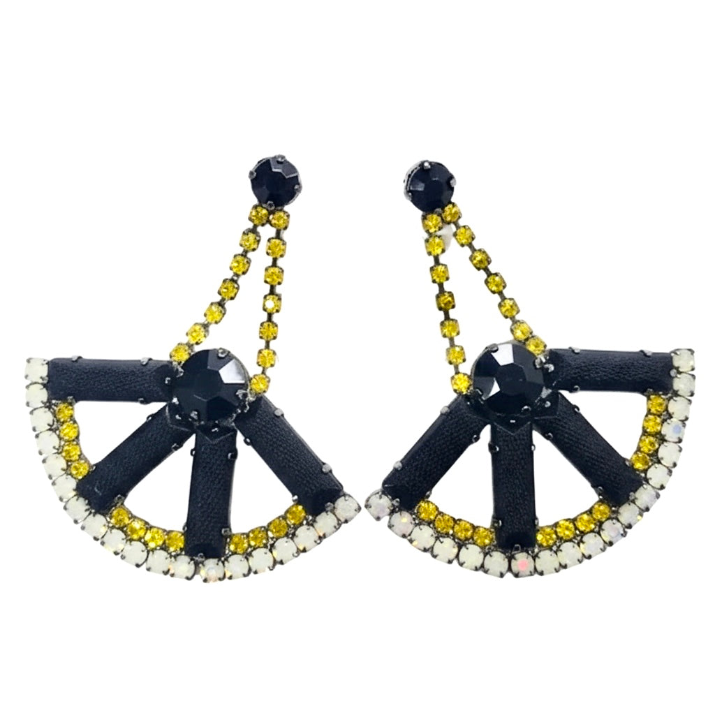 Multicolored Stone Chandelier Earrings