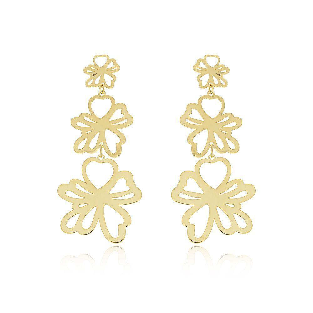 Golden Bloom Cascade Earrings