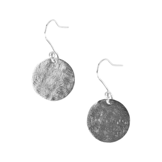 Silver Small Disc Earrings