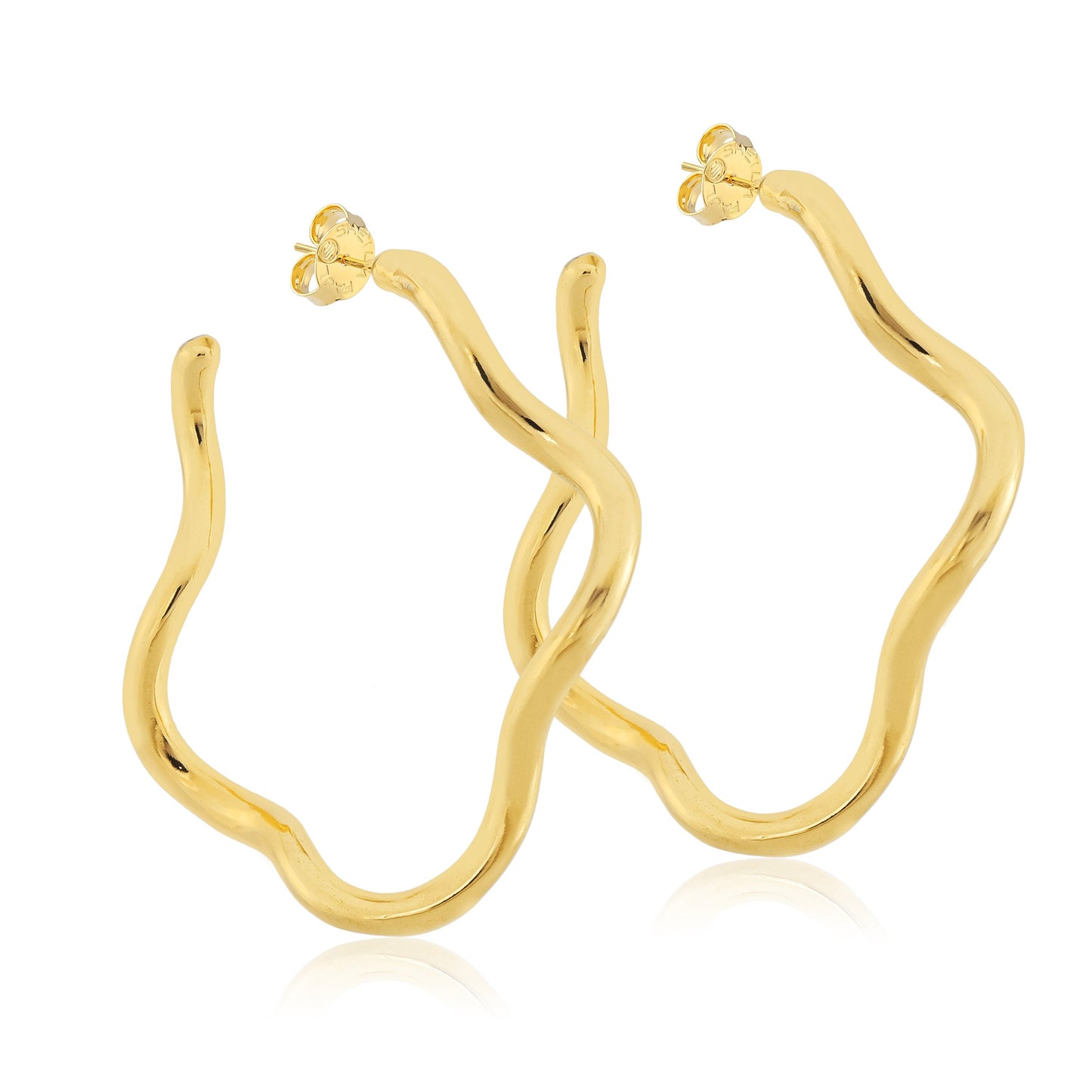 Sheila Fajl wiggle gold hoop earrings 
