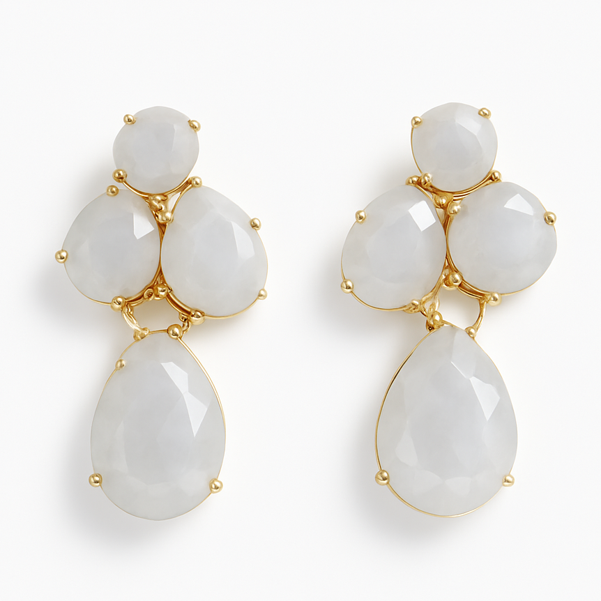 Five Stone Cats Eye Earrings