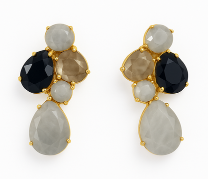 Five Stone Cats Eye Earrings