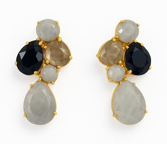 Five Stone Cats Eye Earrings