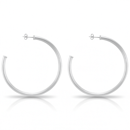 Sheila Fajl brushed Silver Everybody’s favorite hoop earrings 