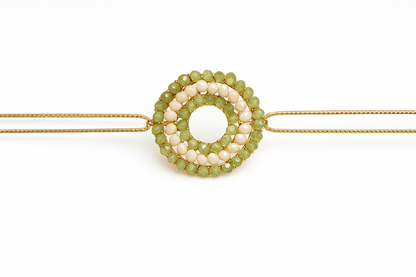 Beaded Crystal Circle Bracelet