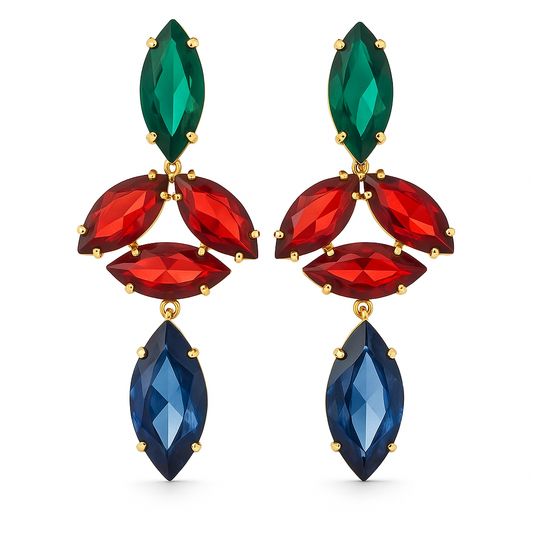 Jewel Tone Dangle Earrings