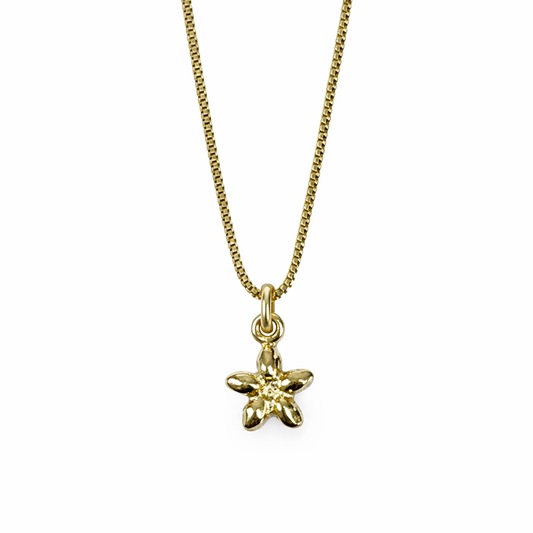 Tiny Flower Charm Necklace