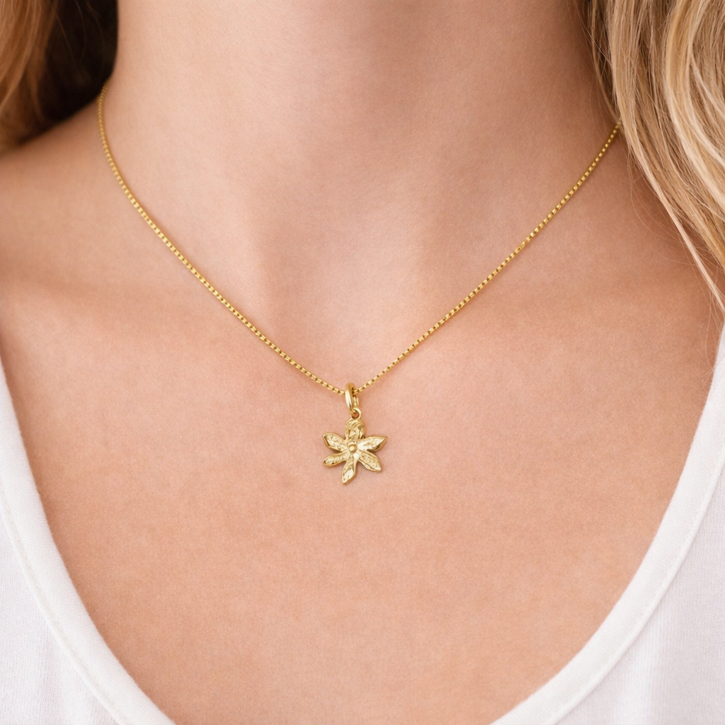 Sheila Flower Charm Necklace