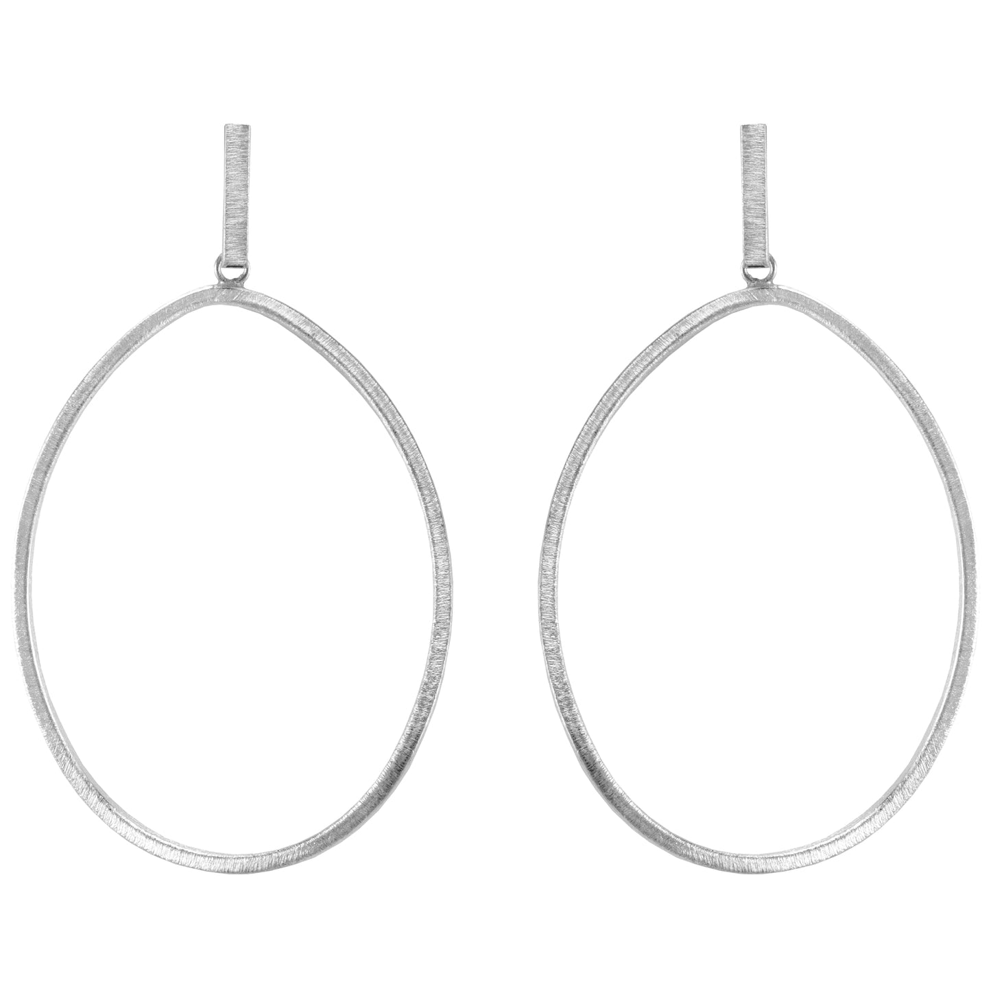 Twisted Oval Hoop Earrings