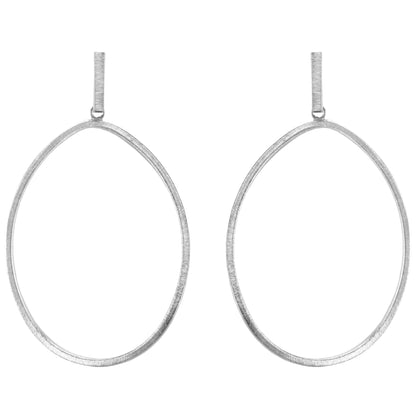 Twisted Oval Hoop Earrings