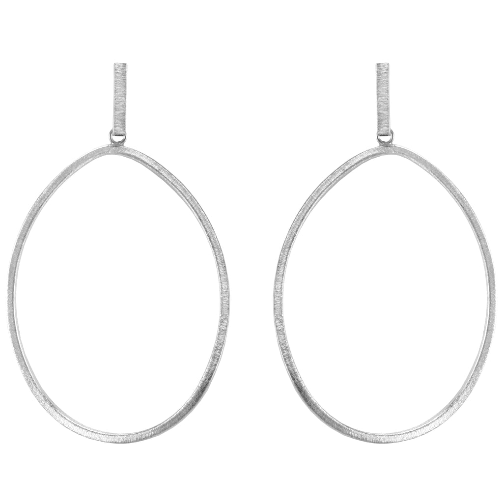 Twisted Oval Hoop Earrings