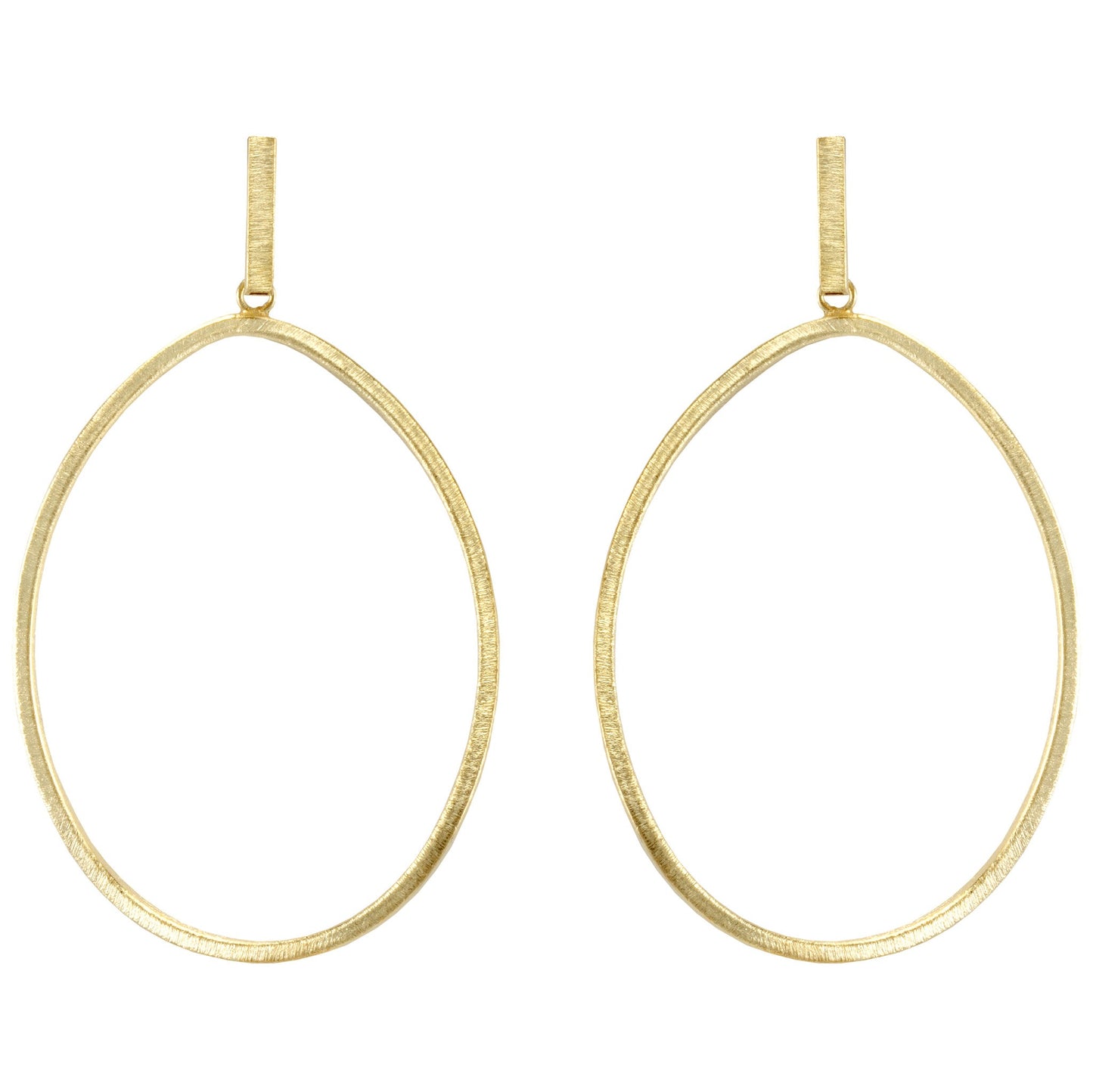 Twisted Oval Hoop Earrings