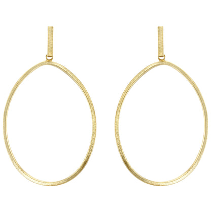 Twisted Oval Hoop Earrings